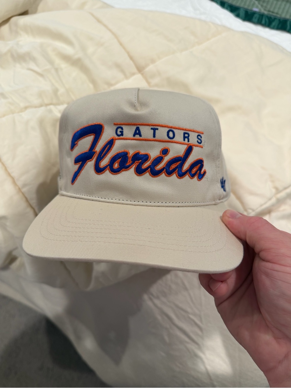 '47 Florida Gators Cream Hat with Blue and Orange Embroidery